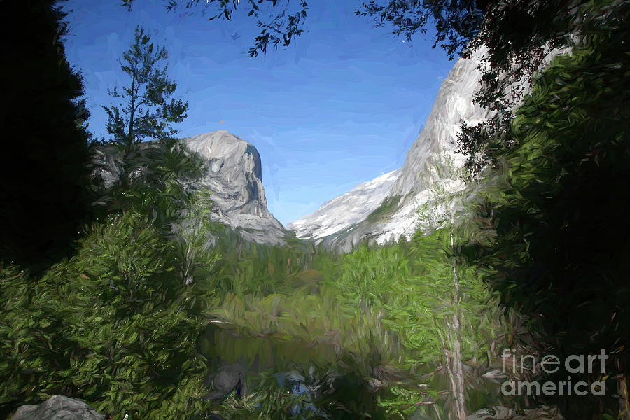 Art Yosemite National Park  Digital Art by Chuck Kuhn