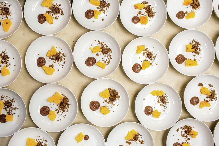 Artfully Composed Desserts For A Pop-up Fundraiser Dinner With Seasonal Produce Photograph by Katherine Thompson