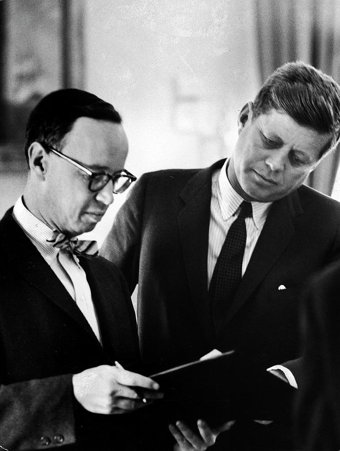 Washington D.c. Photograph - Arthur M. Jr. Schlesinger and John F. Kennedy by Art Rickerby
