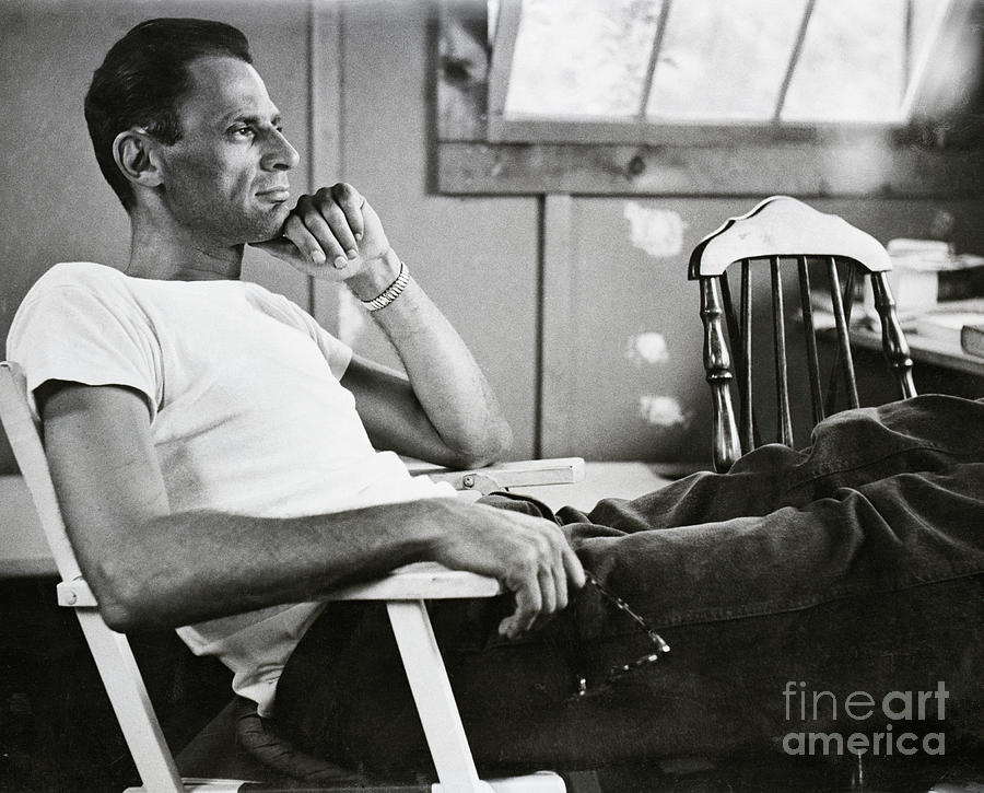 Arthur Miller Sitting At Home Photograph by Bettmann