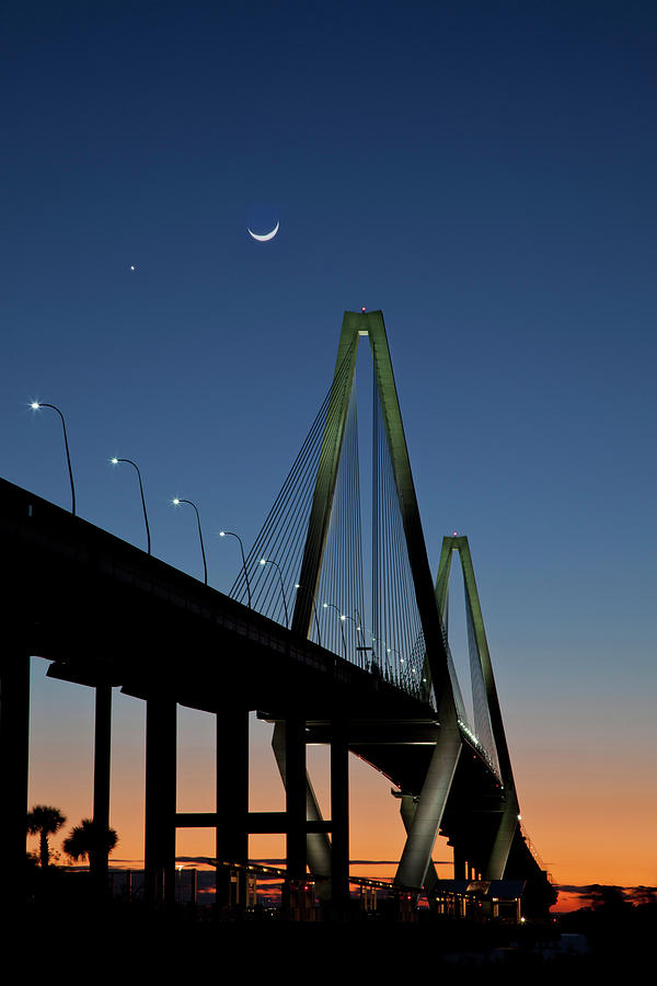 Arthur Ravenel Jr. Bridge At Dusk Photograph by Photography By Deb Snelson