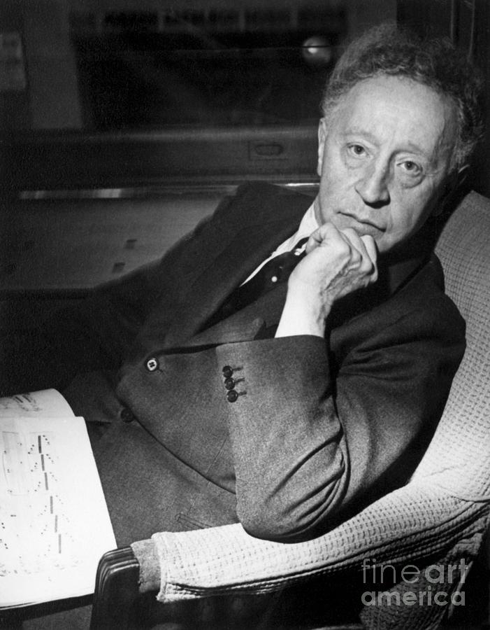 Arthur Rubinstein Seated With Chinhand Photograph by Bettmann