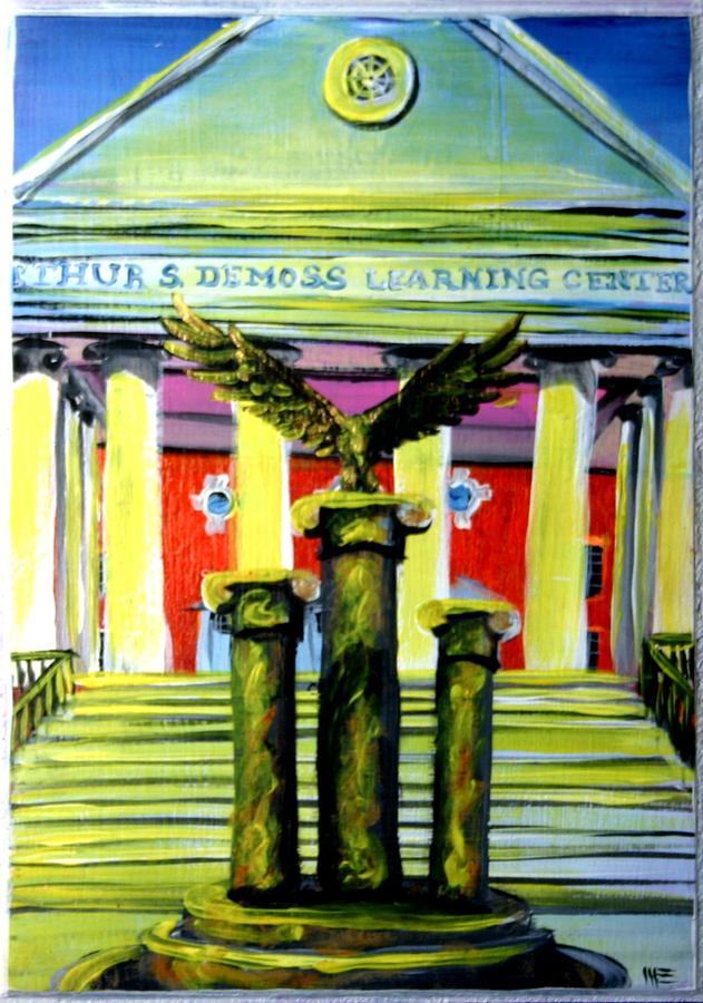 Arthur S Demoss Learning Center Front Lynchburg Virginia Painting by M E