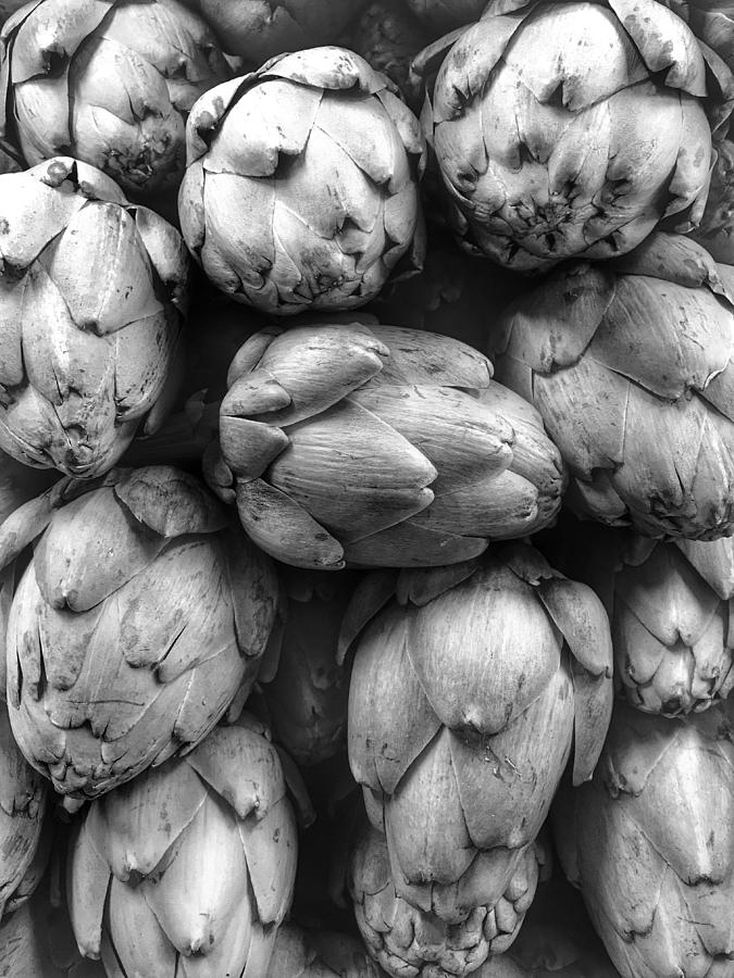 Artichokes in Black and White Photograph by Amy Sorvillo