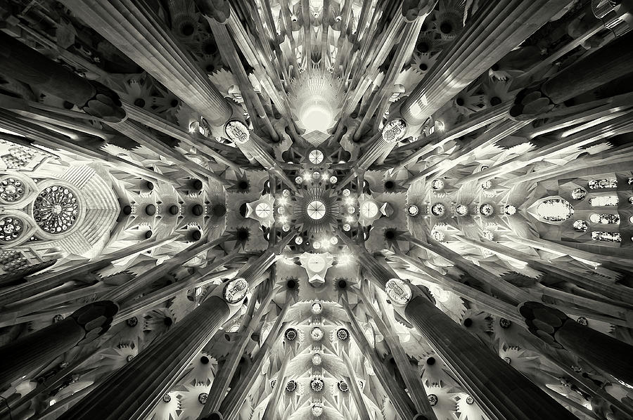 Architecture Photograph - Artificial Forest - Sagrada Familia by Antonio Bonnin Sebasti