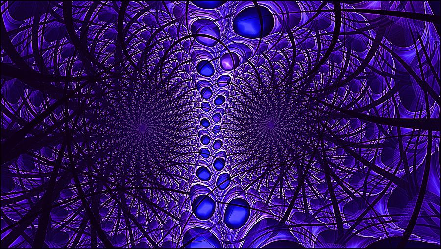 Artificial Intelligence Blue Violet Digital Art by Doug Morgan
