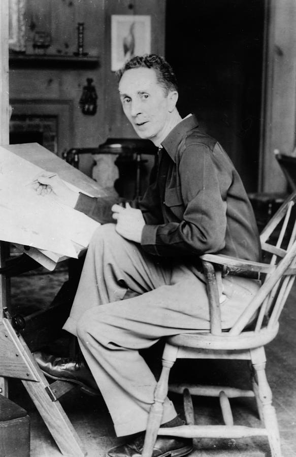 Artist Norman Rockwell At Work Photograph by Hulton Archive