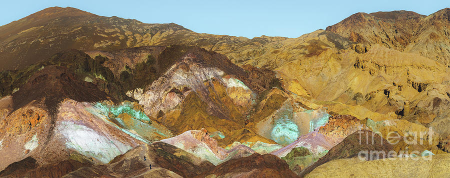 Artist Palette, colorful foothills of the Black Mountains in Death Valley National Park, California Pyrography by Hanna Tor