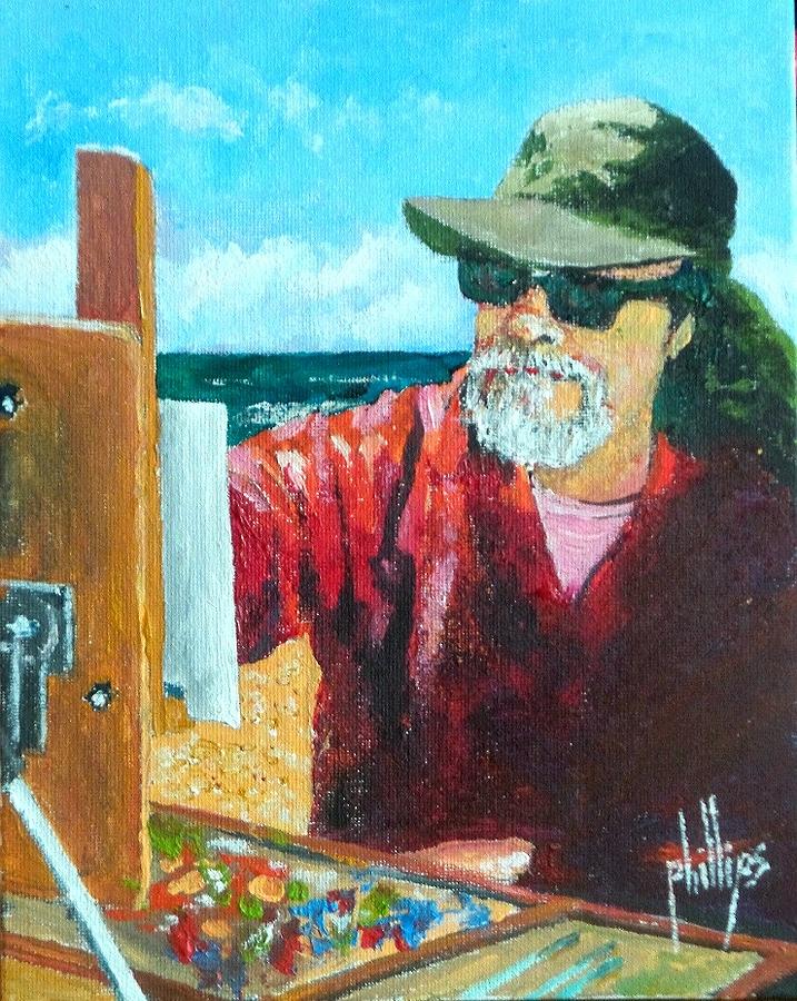 Artist - Self Portrait Painting by James H Phillips