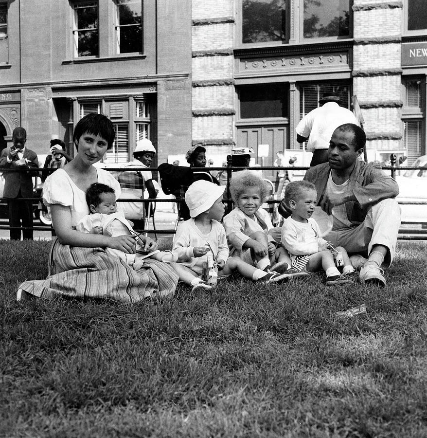 Artist Ted Joans & His Family In Wsp Photograph by Fred W. McDarrah Artist Ted Joans & His Family In Wsp Photograph by Fred W. McDarrah