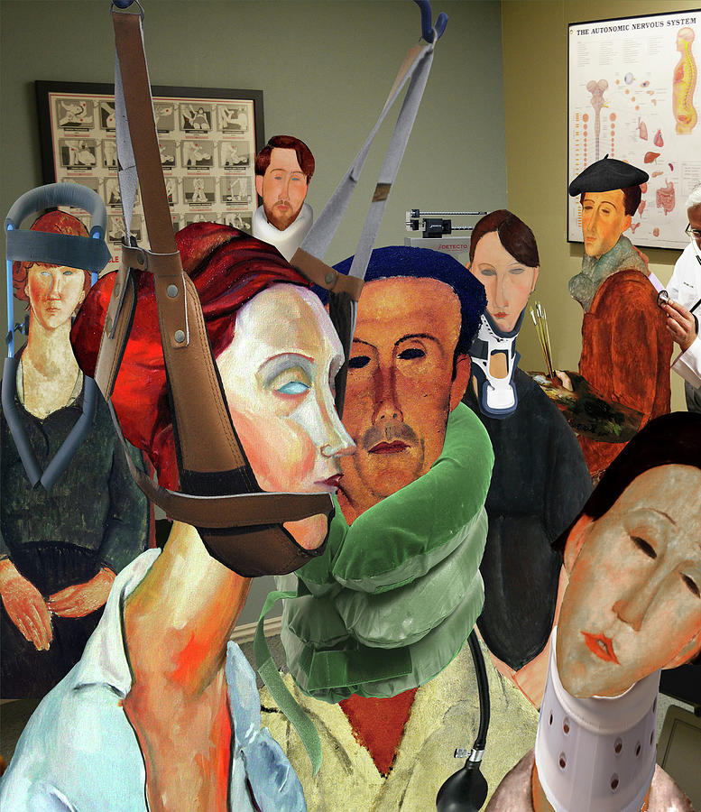 Modigliani Mixed Media - Artist Undergoing A Stylistic Epiphany by Aberrant Art