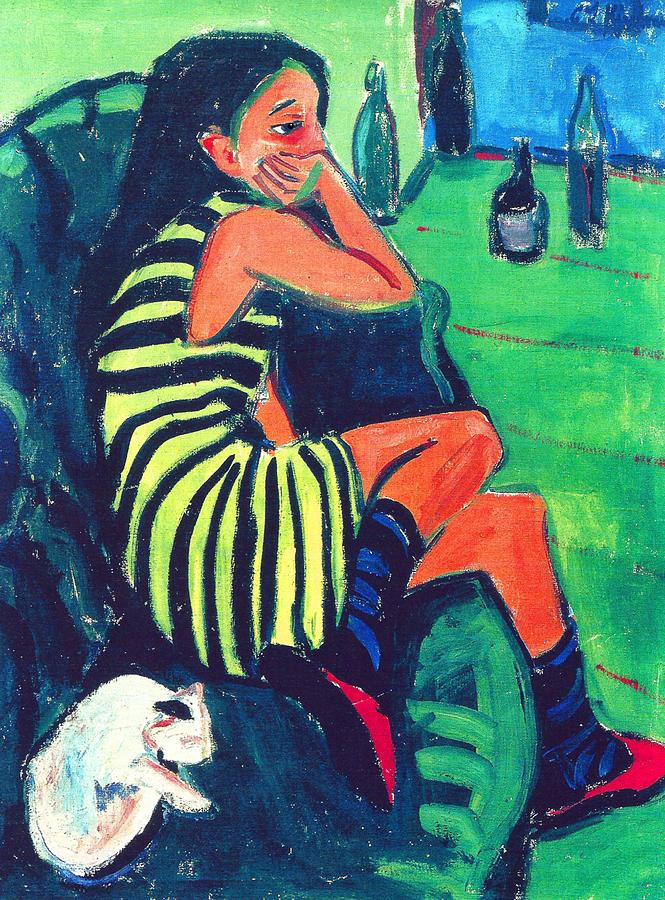 Ernst Ludwig Kirchner - Artiste Marcella Painting by Jon Baran