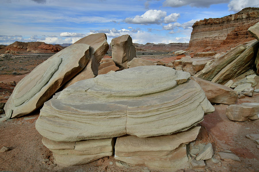 Artistic Boulders of San Rafael Desert Photograph by Ray Mathis