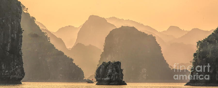 Artistic Digital Ha Long Bay Vietnam  Photograph by Chuck Kuhn
