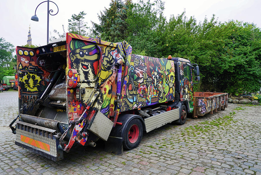 Artistic Garbage Truck In Freetown Christiania Photograph