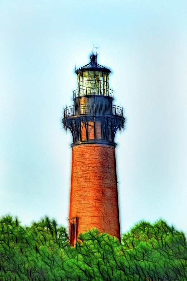 Artistic II Lighthouse-Currituck NC Photograph by Don Johnson