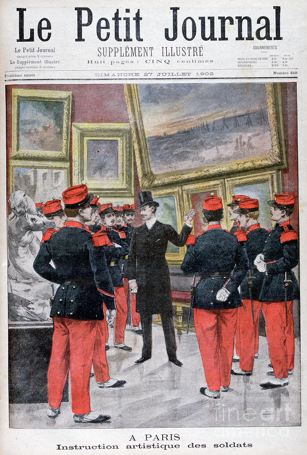 Artistic Instruction Of French Soldiers Drawing by Print Collector