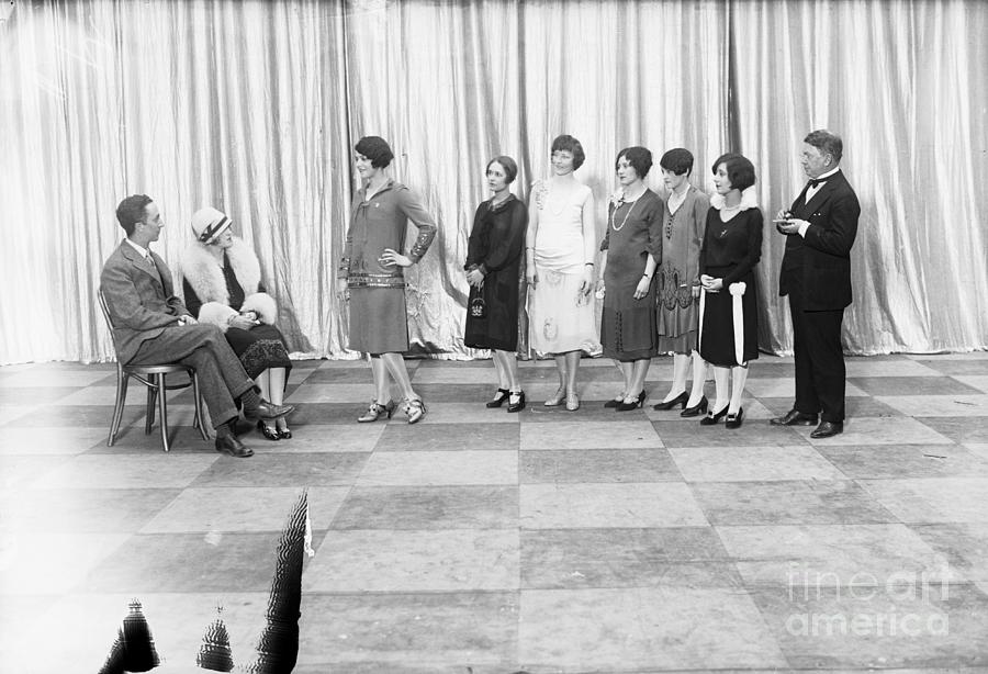 Artists Judging Miss Broadway Contest Photograph by Bettmann