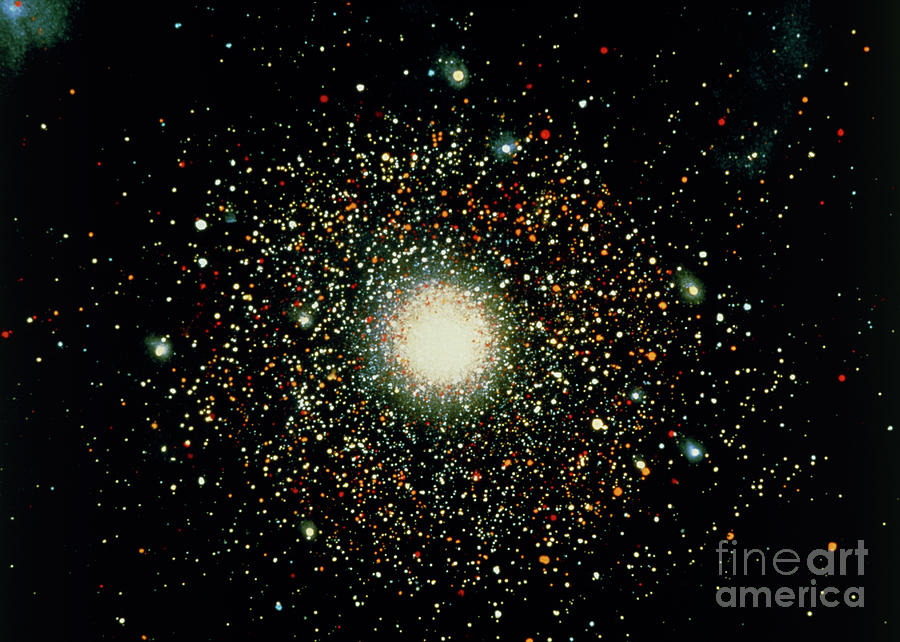 Artwork Of A Globular Cluster Photograph By Jon Lombergscience Photo Library Fine Art America