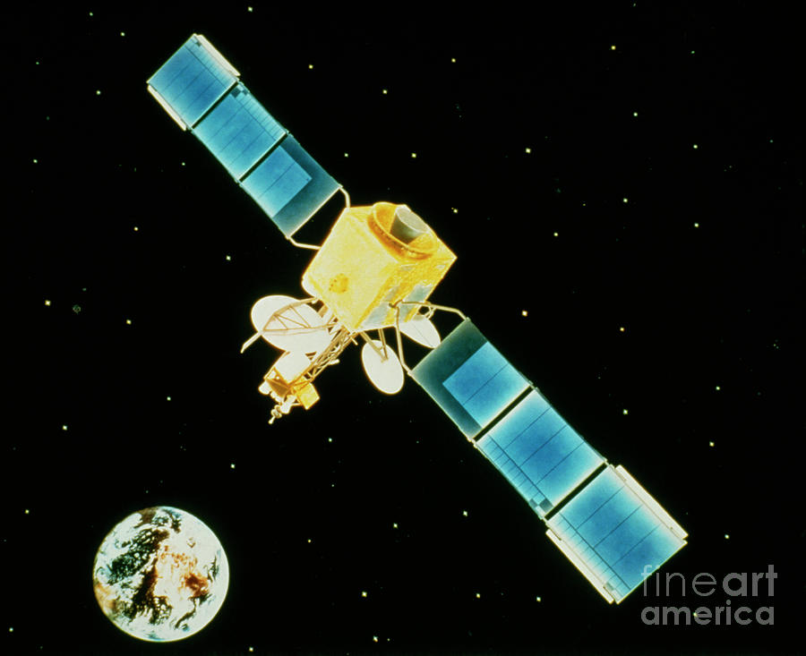 Artwork Of Intelsat V Communications Satellite Photograph By Comsatscience Photo Library 0948