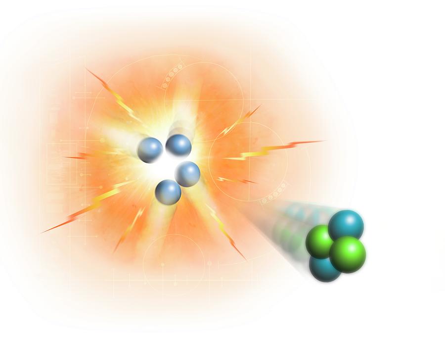 Artwork Of Nuclear Fusion Reaction Digital Art by Mark Garlick