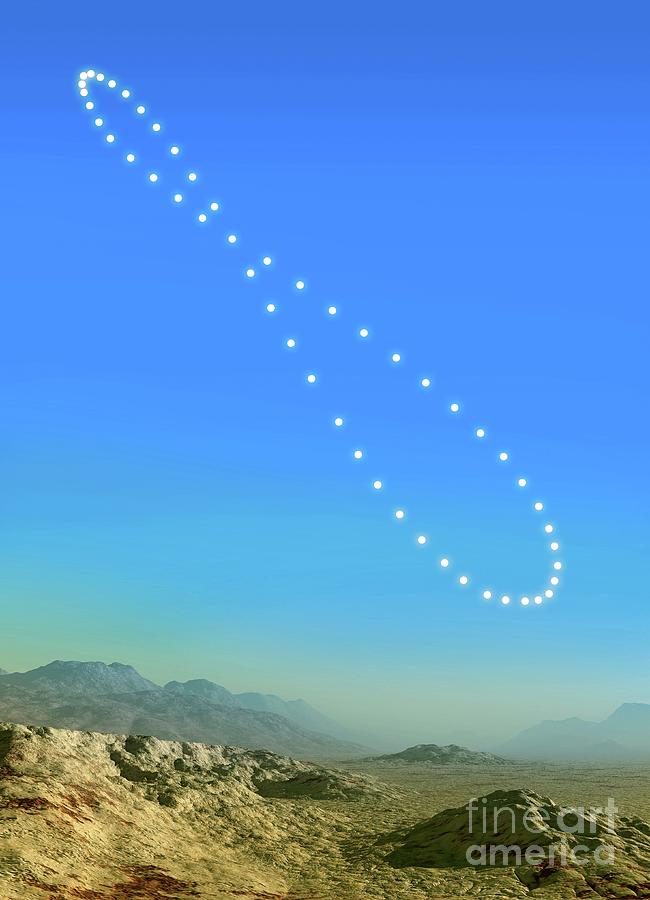 Artwork Of Sun Analemma Photograph by Mark Garlick/science Photo Library