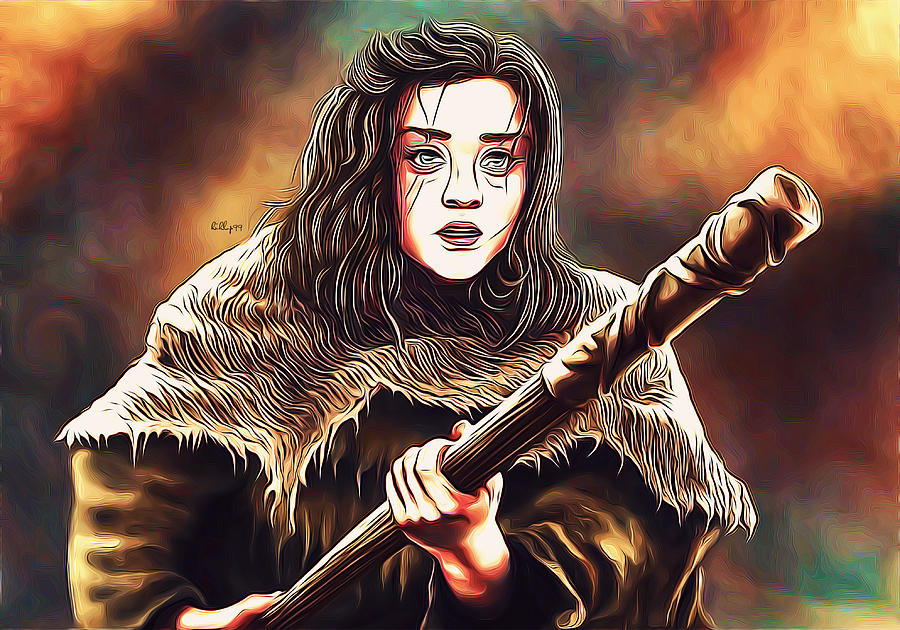 Arya Stark Game Of Thrones Digital Art By Nenad Vasic Pixels