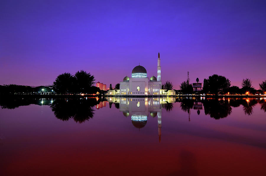 As-salam Mosque At Dusk Photograph by Photography By Azrudin