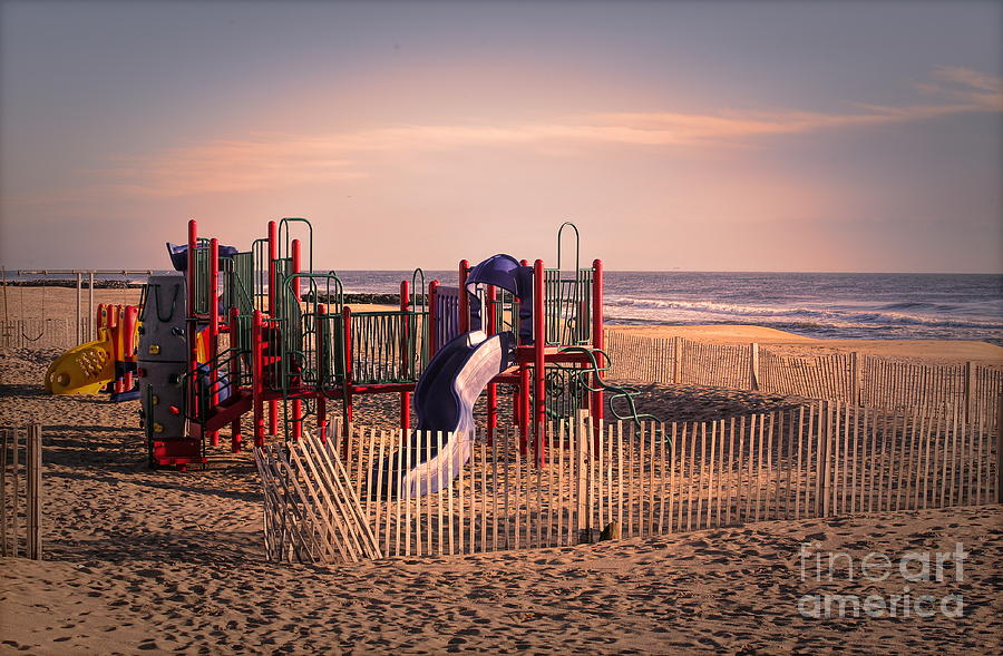 Beach Photograph - Asbury Park Shores NJ Color 2006 by Chuck Kuhn