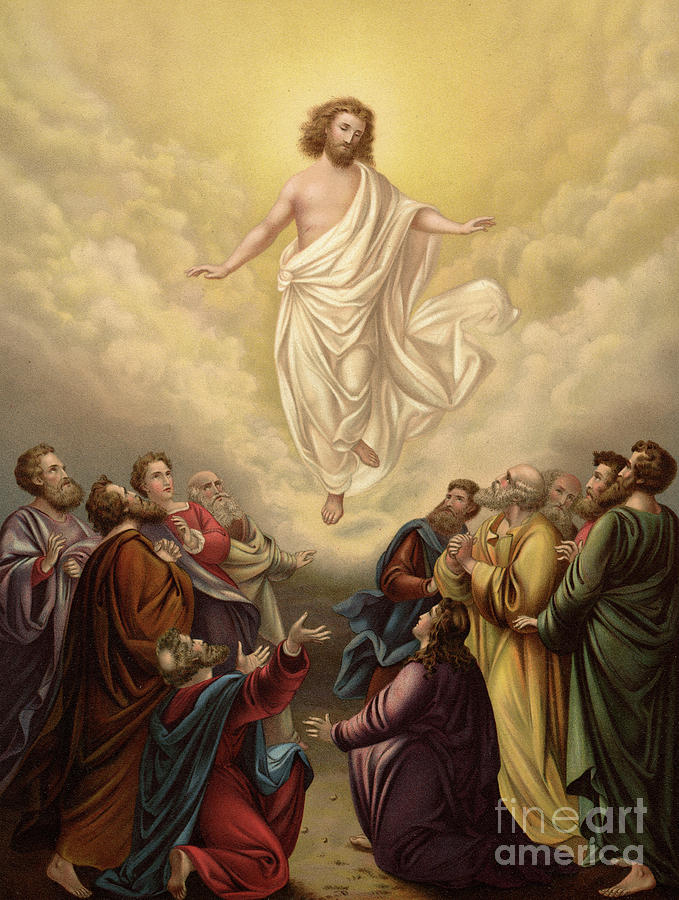 Ascension Of Christ Colour Litho Painting By Heinrich Jenny Pixels