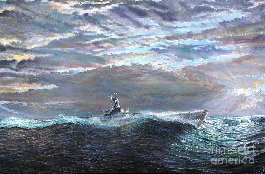 Ascension Of Uss Puffer October 1943 Painting by Vincent Alexander Booth
