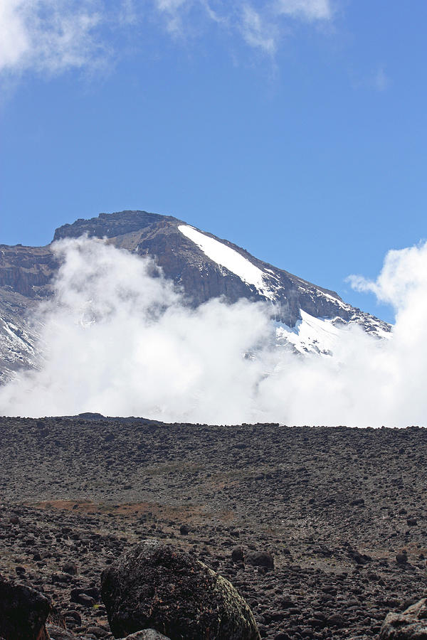 Ascent Of Kilimanjaro On The Machame Route; View Of The Summit; Tomorrow Of The Second Stage Photograph by Claudia Reithmeir