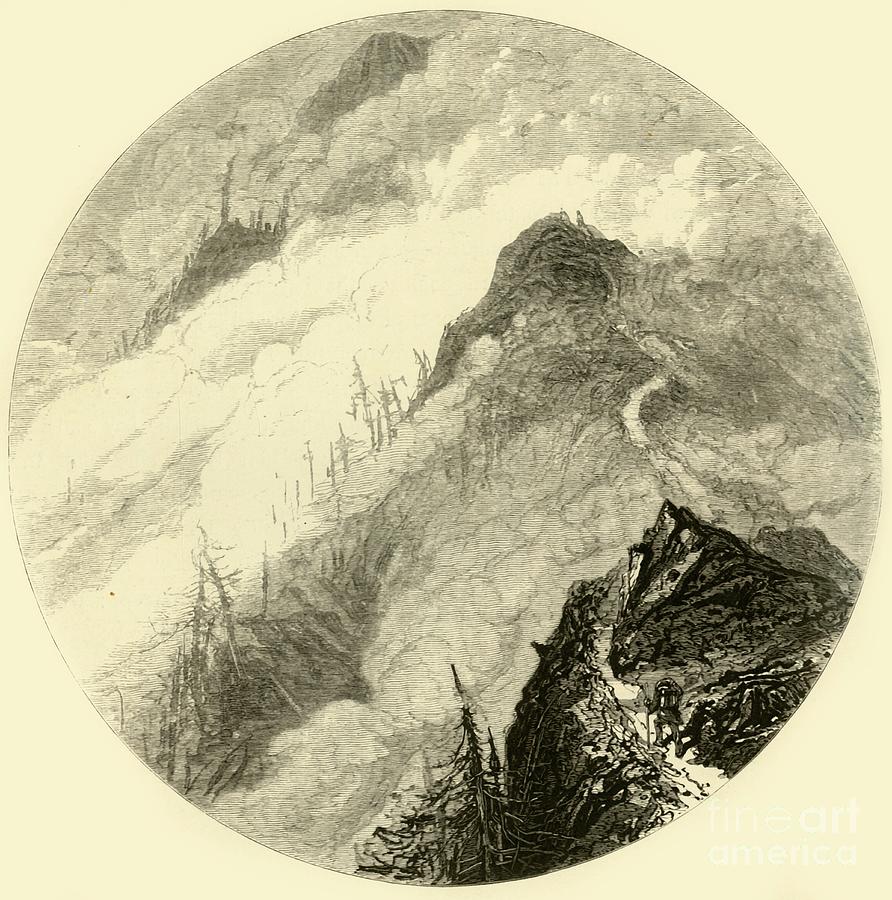 Ascent Of Whiteface Drawing by Print Collector