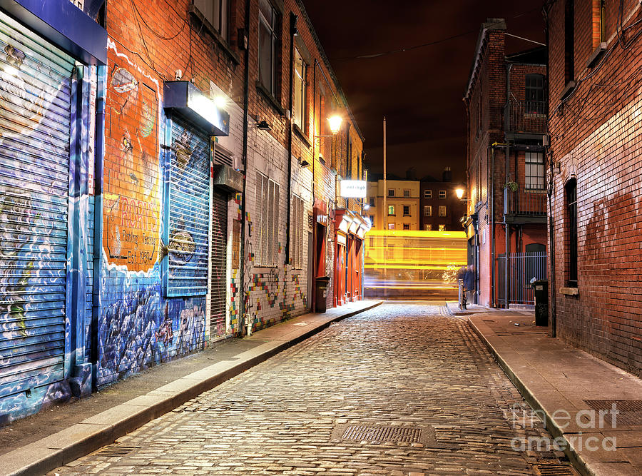 Asdills Row at Night Dublin Photograph by John Rizzuto