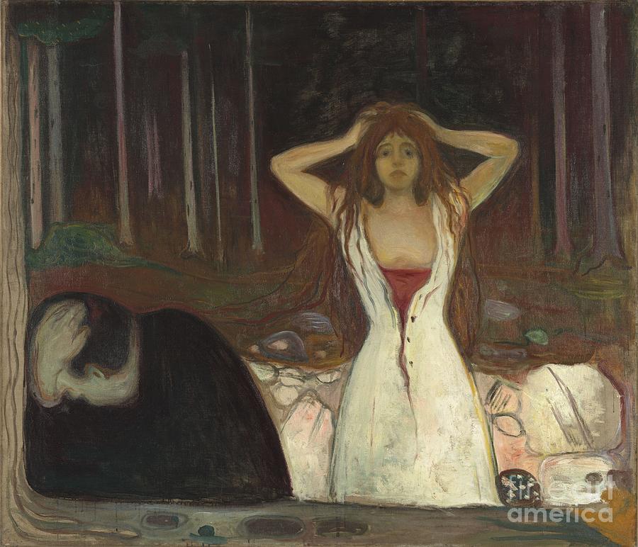 Ashes By Munch Painting by Edvard Munch