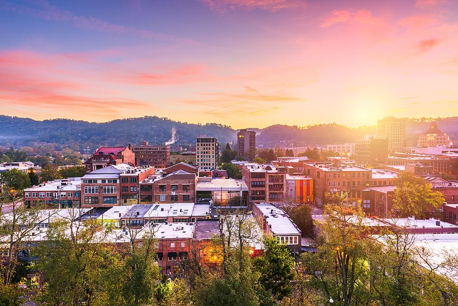 Mountain Photograph - Asheville, North Carolina, Usa Downtown by Sean Pavone