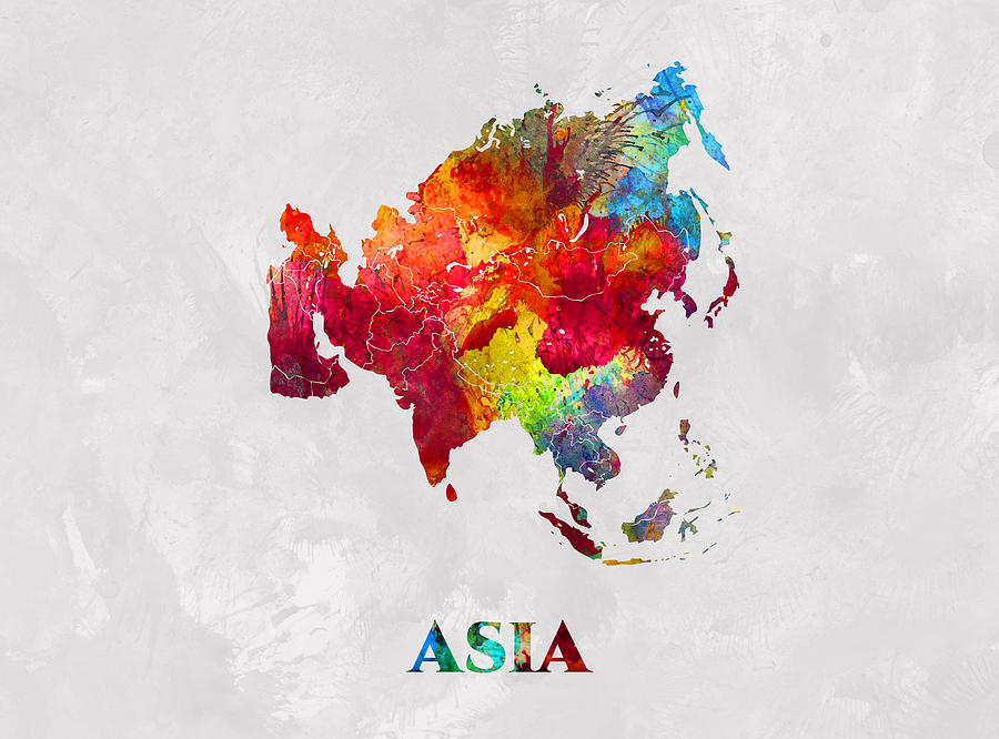 Asia Map Artist Singh Mixed Media By Artguru Official Maps Pixels 0892
