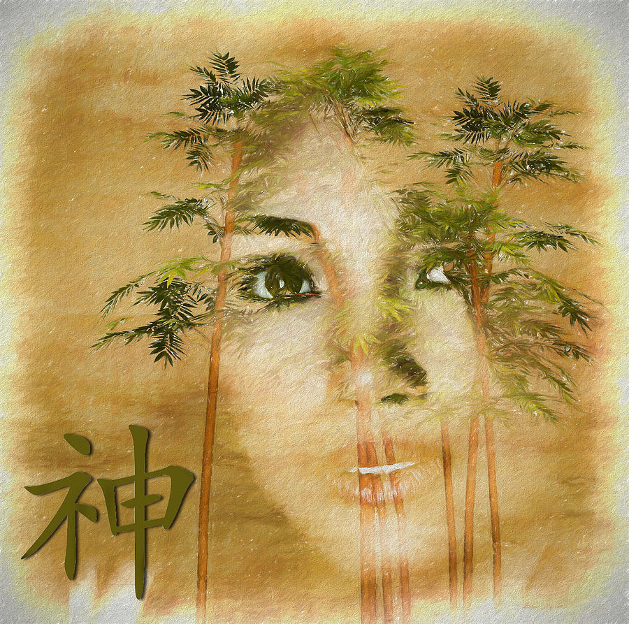 Chinese Painting - Asian Beauty Loving God - Painting by Ericamaxine Price Chinese Painting - Asian Beauty Loving God - Painting by Ericamaxine Price