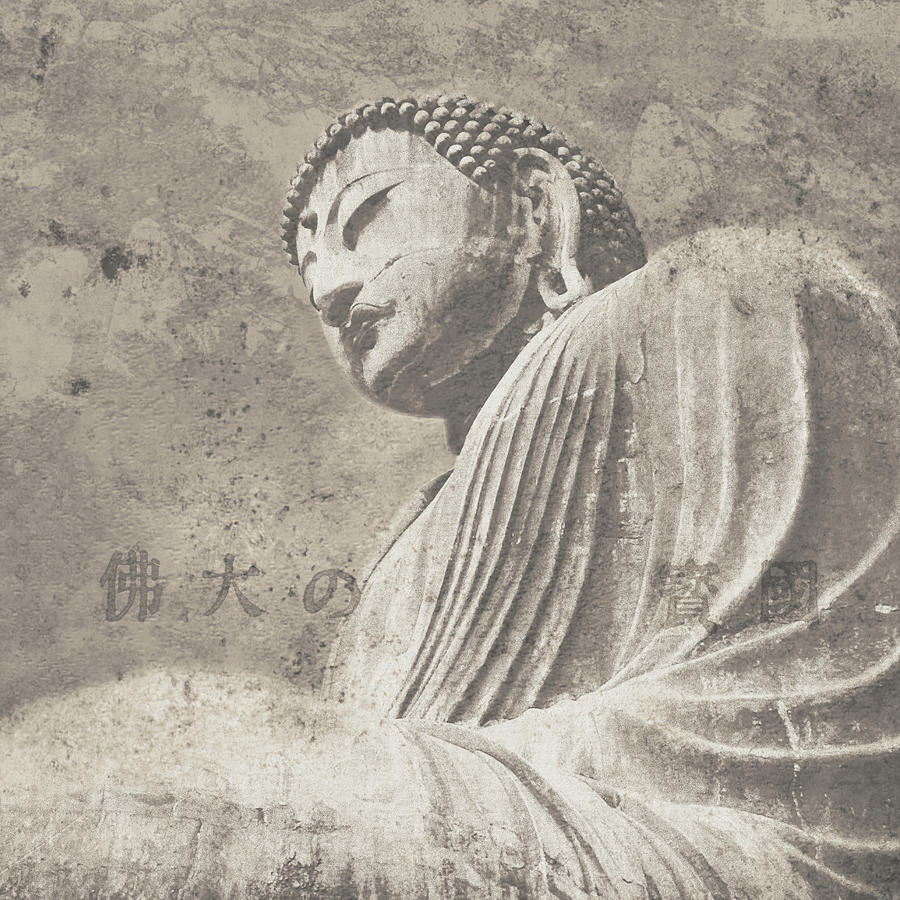 Buddha Painting - Asian Buddha II Neutral by Wild Apple Portfolio