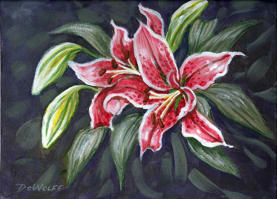 Asian Lily Sketch Painting