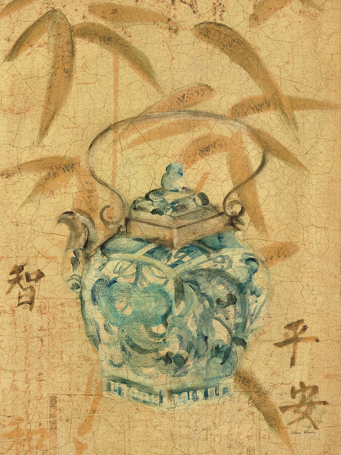 Teapot Painting - Asian Teapot II by Cheri Blum