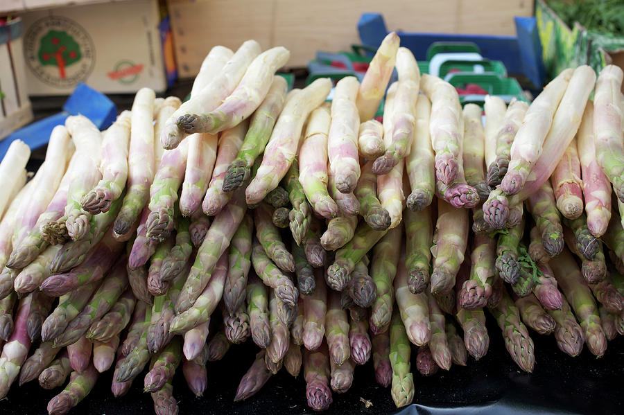 Asparagus For Sale In A Market In Photograph by Owen Franken