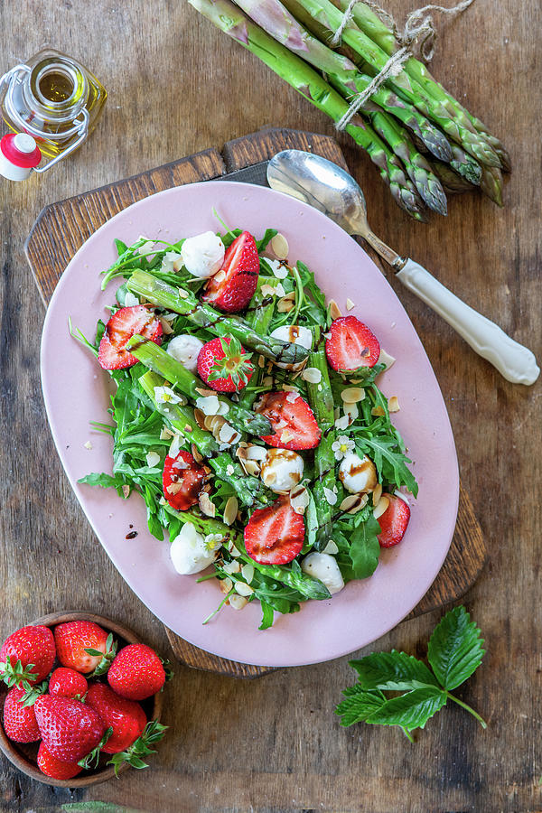 Asparagus Strawberry Salad Photograph by Irina Meliukh