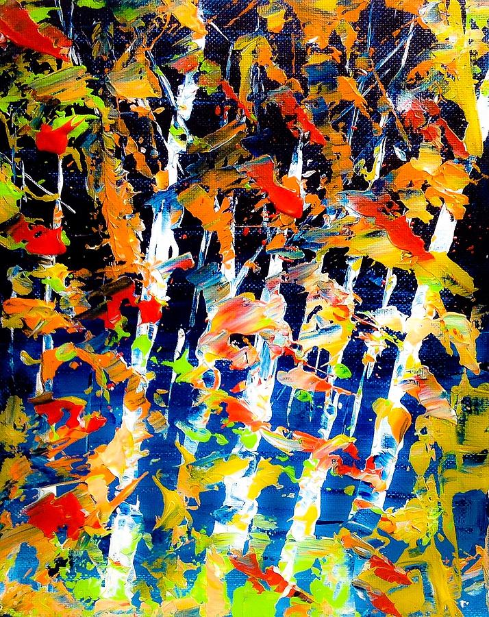 Aspen Abstract Lesson Painting by Desmond Raymond