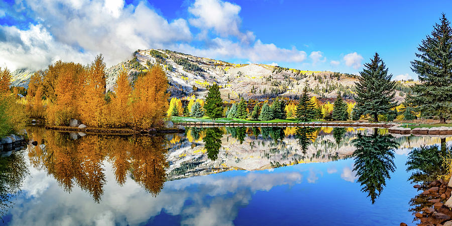 Aspen Colorado Autumn Mountain Landscape Panorama Photograph