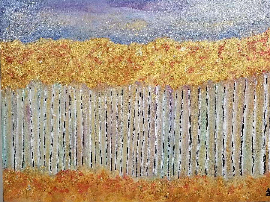 Fall Painting - Aspen Glory by Aura Dez