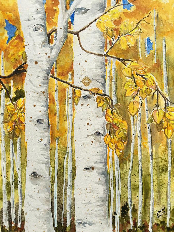 Deals Aspens in Autumn Painting