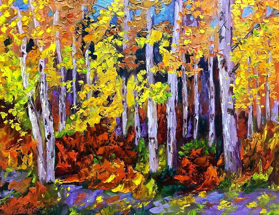 Aspen Joy Painting by Liz Zornes - Fine Art America