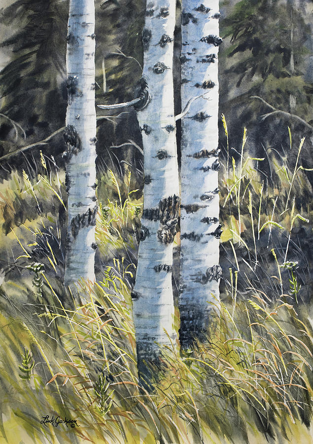 Aspen Trio Painting by Link Jackson