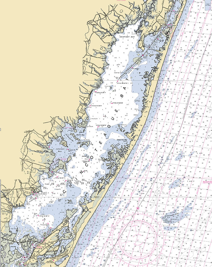 assateague-island-maryland-nautical-chart-v2-mixed-media-by-sea-koast